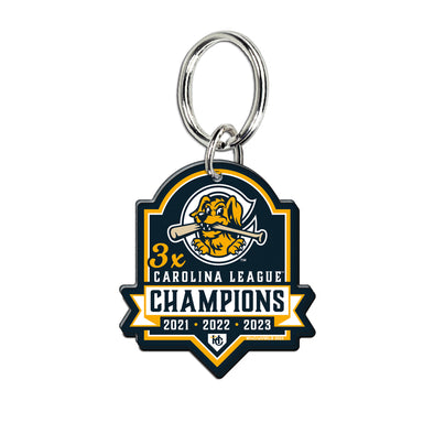 Charleston RiverDogs 3x Championship Key Ring 2023