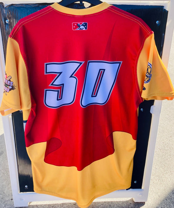 Charleston RiverDogs 2023 Game Day Worn On-Field Marvel's Defenders of the Diamond Game Jersey
