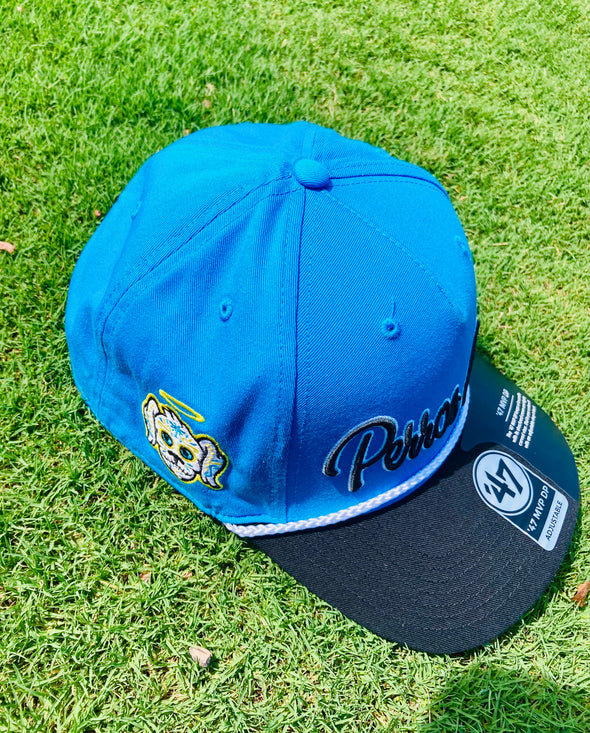 47  Perros Santos Glacier Blue Script Cap