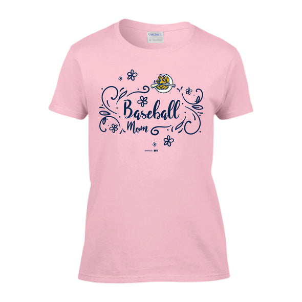 Charleston RiverDogs "Amber" Baseball Mom Pink Tee