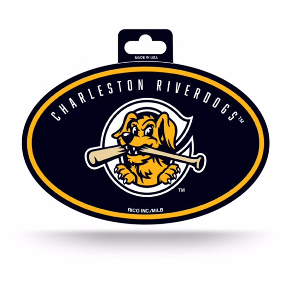 Charleston Riverdogs Home Cap Logo Oval Decal