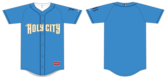 Charleston RiverDogs 2023 Authentic On-Field Holy City Blue Jersey